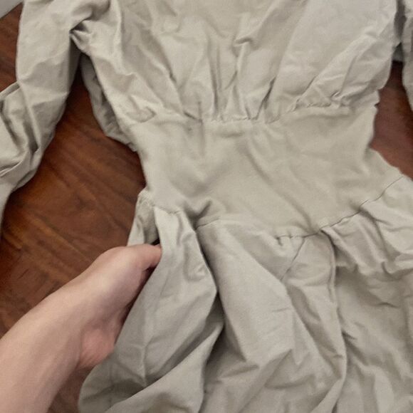 NWOT Free people Endless Summer Sonika Jumpsuit cotton long sleeve Sz XS Tan - Picture 7 of 11